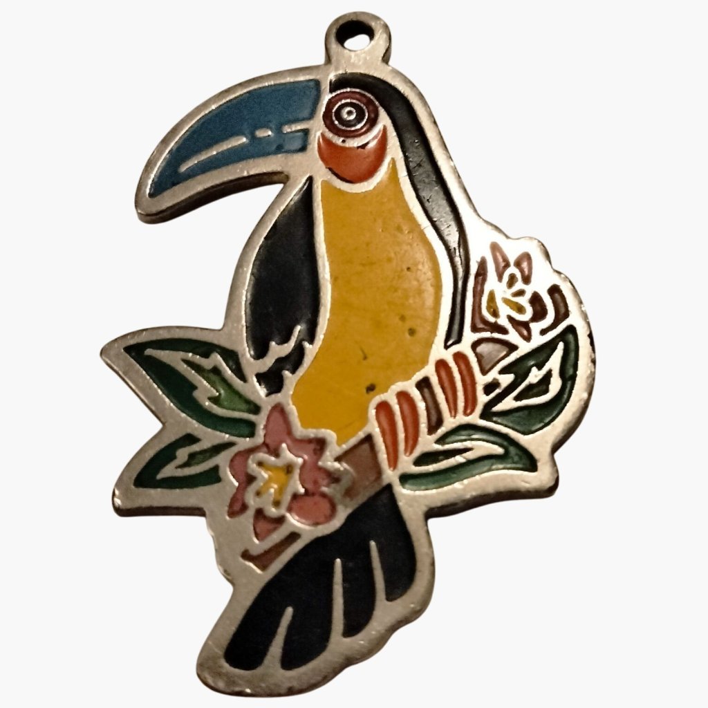 Toucan Bird Enamel Pendant Charm Tropical Design Craft Accessory Jewelry Making 9$